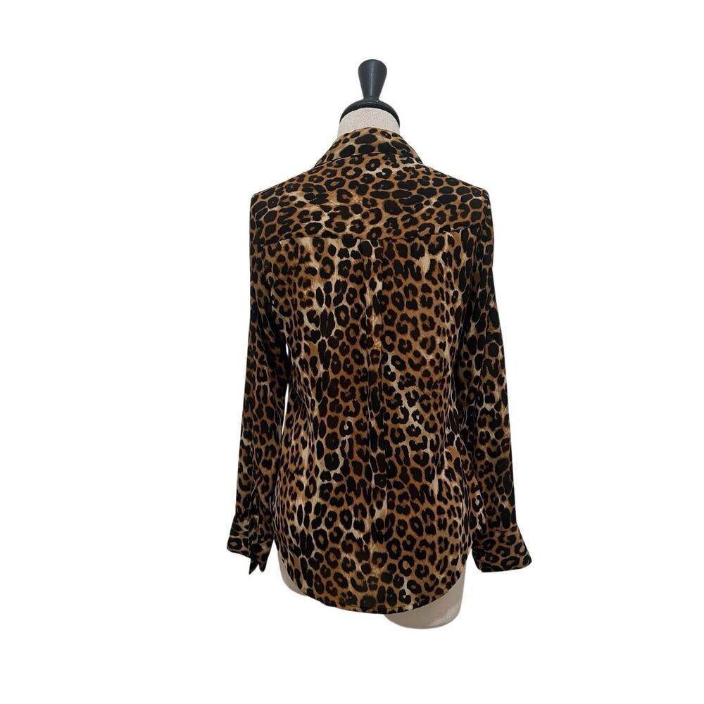 Express Womens Leopard Print Button Front Long Sl… - image 4